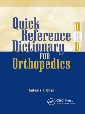cover image of Quick Reference Dictionary for Orthopedics